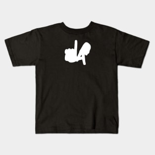 Medium LA Hands Silhouette, White Kids T-Shirt